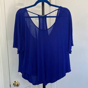 Express Cobalt Blue Racerback Tee